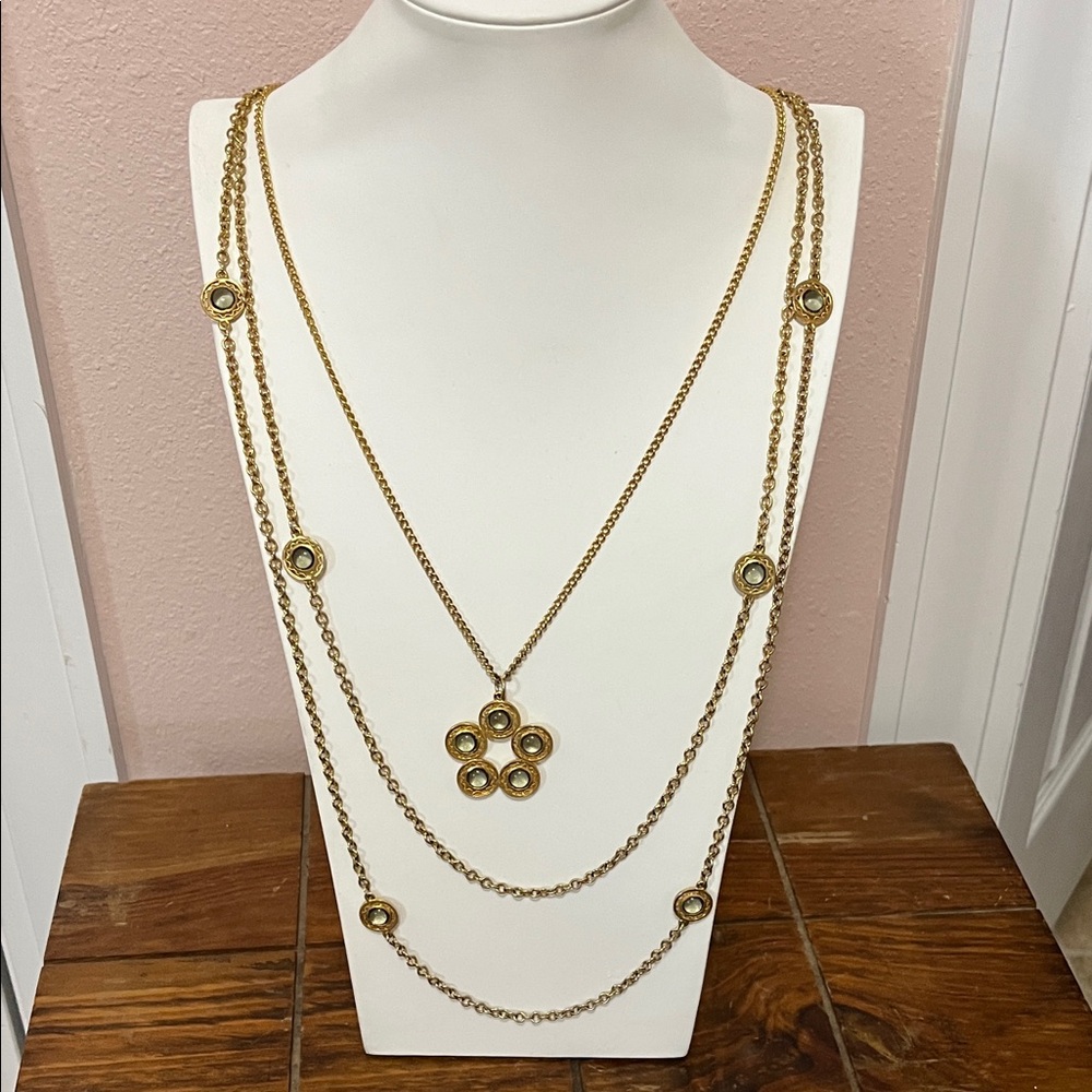 Elegant Gold Multi-Layer Necklace